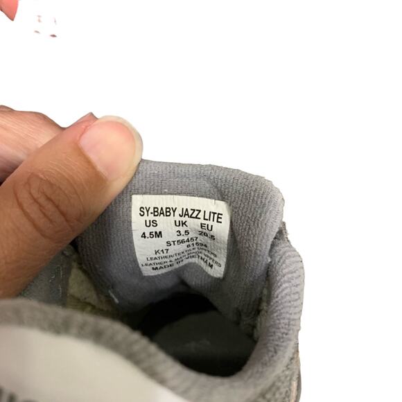 Saucony Jazz Lite Gray Unisex Baby Sneakers Sz 4.5 - Picture 8 of 9